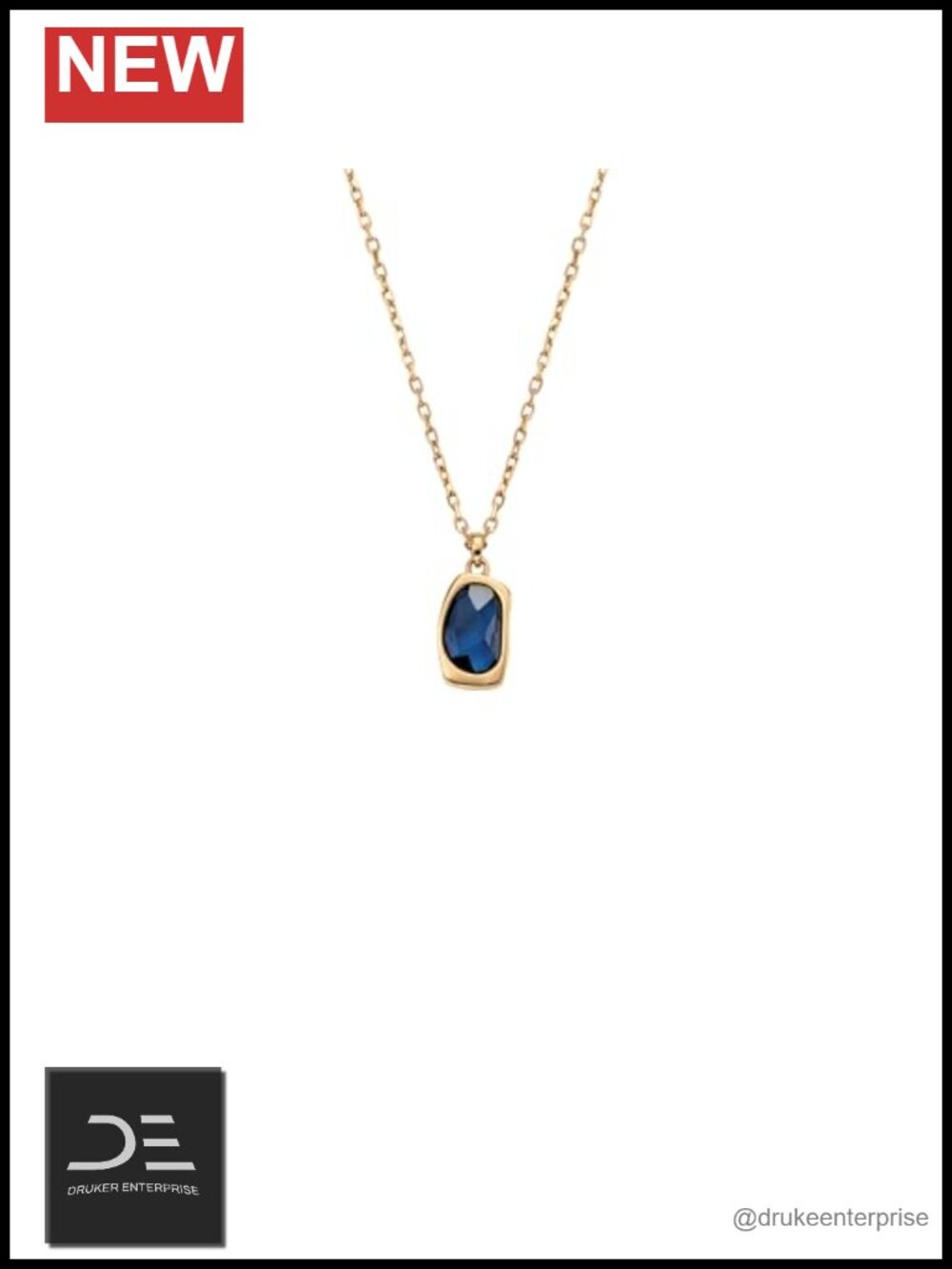 Skagen Kariana Pebble Pendant Necklace Gold-Tone Stainless Steel